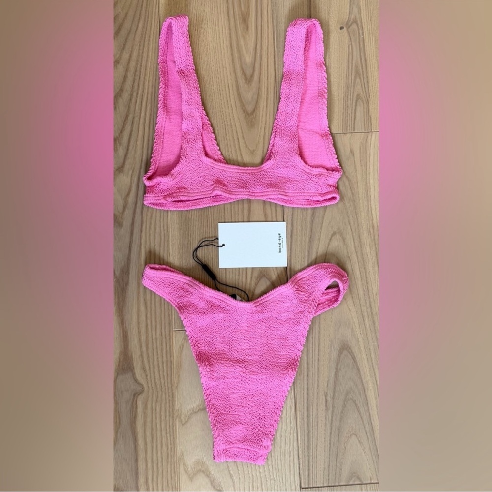 Bond-eye Swim Bikini Set Scout Bikini Top and Scene Bikini Bottom NWT Ribbed OS - Picture 8 of 13